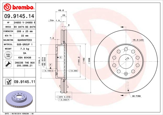 BREMBO Bremsscheibe
