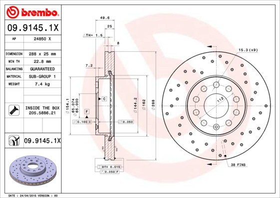 BREMBO Bremsscheibe