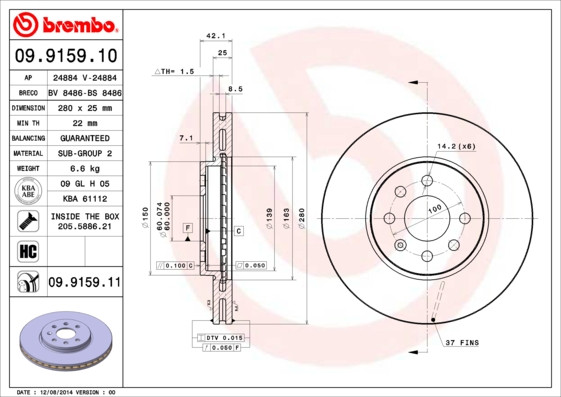BREMBO Bremsscheibe