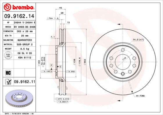 BREMBO Bremsscheibe BREMBO Bremsscheibe