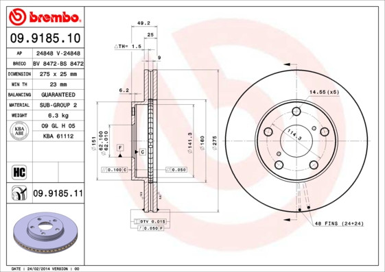 BREMBO Bremsscheibe