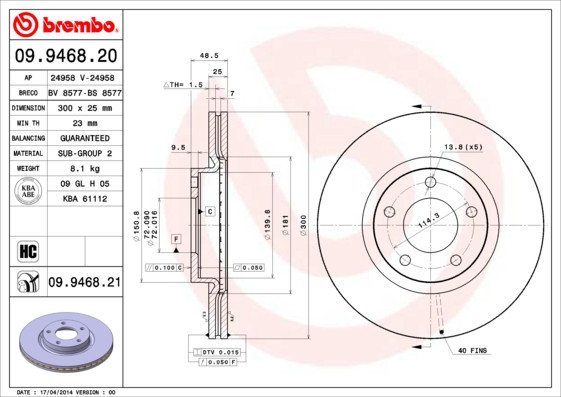 BREMBO Bremsscheibe