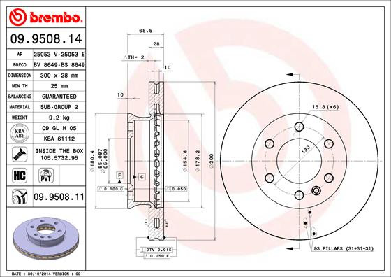 BREMBO Bremsscheibe BREMBO Bremsscheibe