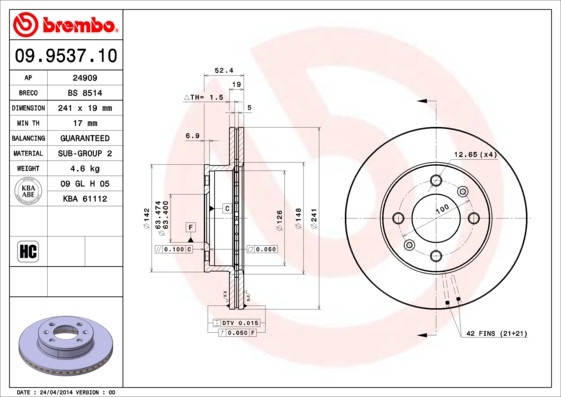 BREMBO Bremsscheibe