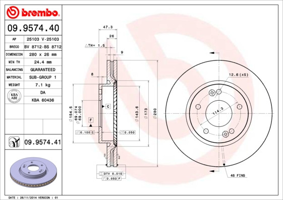 BREMBO Bremsscheibe