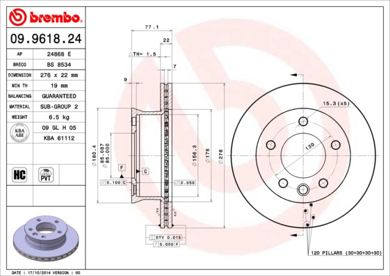 BREMBO Bremsscheibe