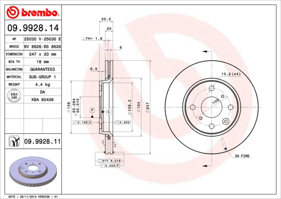 BREMBO Bremsscheibe BREMBO Bremsscheibe