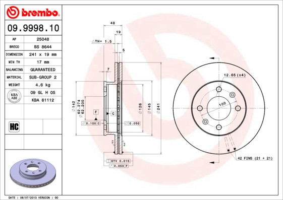 BREMBO Bremsscheibe