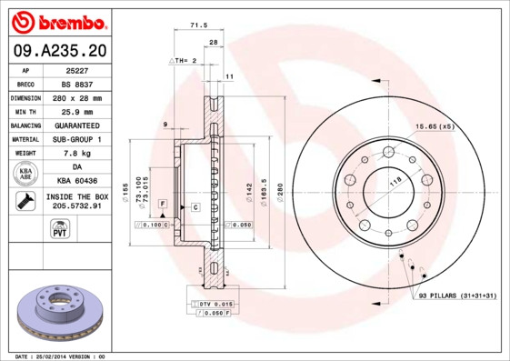 BREMBO Bremsscheibe BREMBO Bremsscheibe