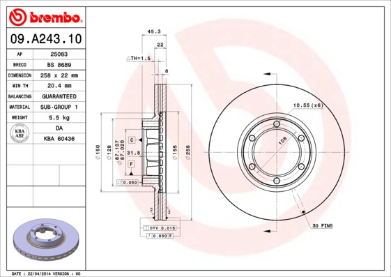 BREMBO Bremsscheibe