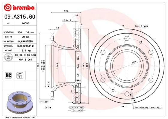 BREMBO Bremsscheibe