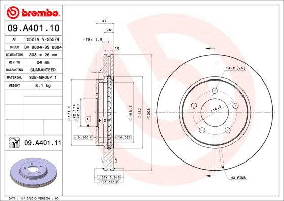 BREMBO Bremsscheibe BREMBO Bremsscheibe