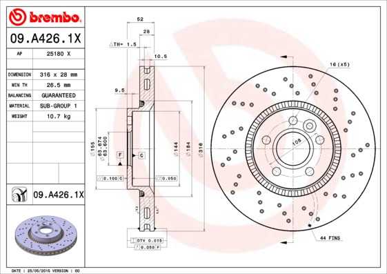 BREMBO Bremsscheibe BREMBO Bremsscheibe