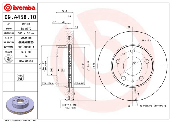 BREMBO Bremsscheibe BREMBO Bremsscheibe
