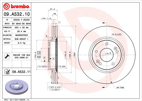 BREMBO Bremsscheibe BREMBO Bremsscheibe