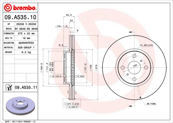 BREMBO Bremsscheibe BREMBO Bremsscheibe