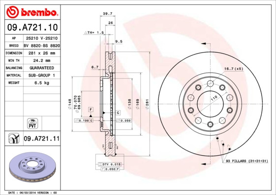 BREMBO Bremsscheibe