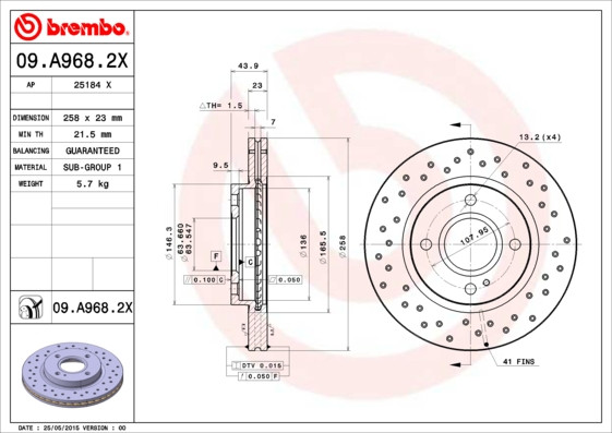 BREMBO Bremsscheibe BREMBO Bremsscheibe