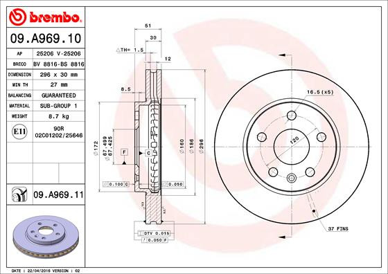 BREMBO Bremsscheibe BREMBO Bremsscheibe