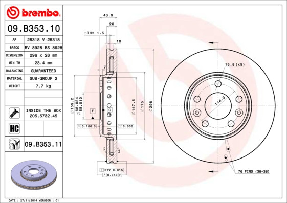BREMBO Bremsscheibe