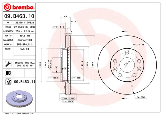 BREMBO Bremsscheibe