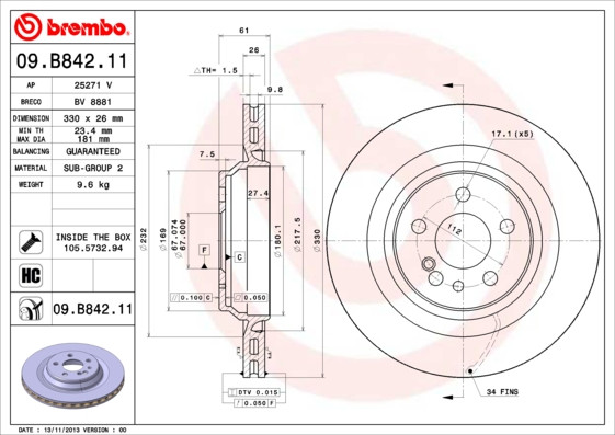 BREMBO Bremsscheibe