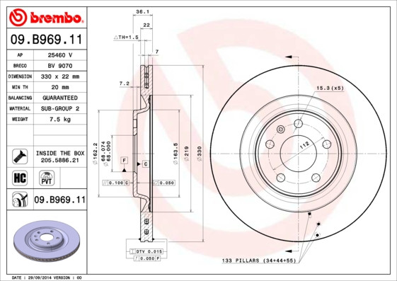 BREMBO Bremsscheibe BREMBO Bremsscheibe