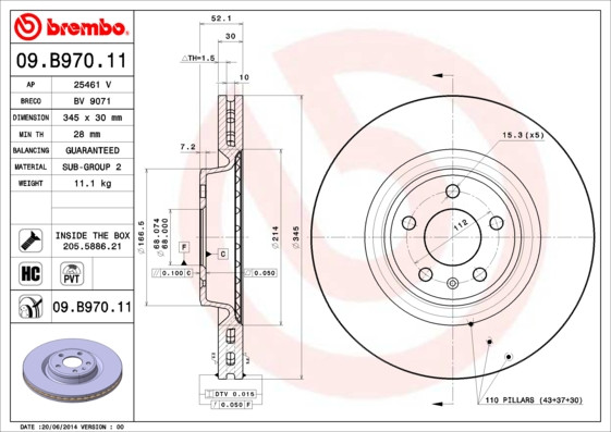 BREMBO Bremsscheibe BREMBO Bremsscheibe