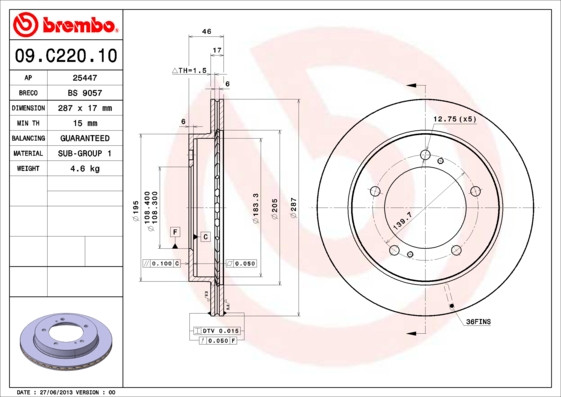 BREMBO Bremsscheibe