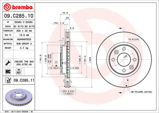 BREMBO Bremsscheibe BREMBO Bremsscheibe