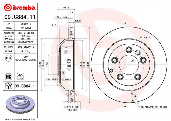 BREMBO Bremsscheibe BREMBO Bremsscheibe