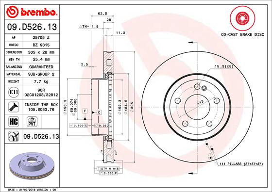 BREMBO Bremsscheibe