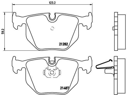 BREMBO Bremsbelagsatz, Scheibenbremse