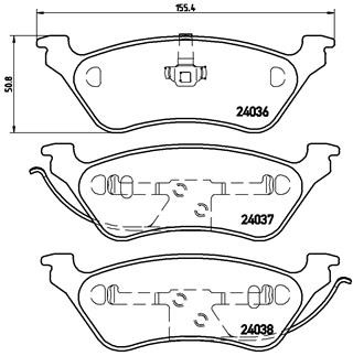 BREMBO Bremsbelagsatz, Scheibenbremse