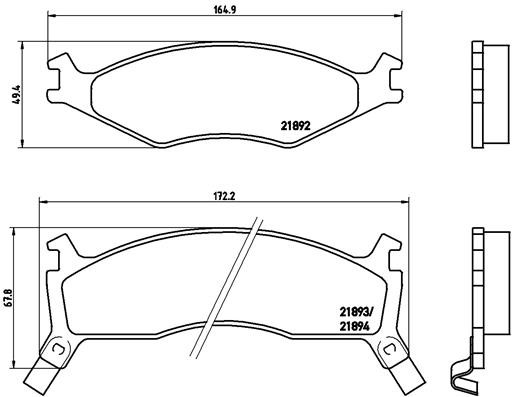 BREMBO Bremsbelagsatz, Scheibenbremse