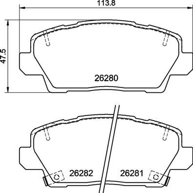 BREMBO Bremsbelagsatz, Scheibenbremse