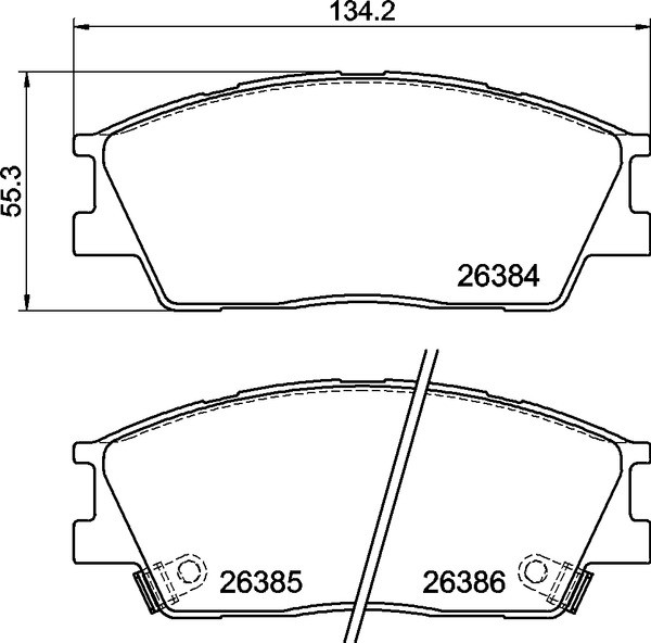 BREMBO Bremsbelagsatz, Scheibenbremse