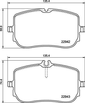 BREMBO Bremsbelagsatz, Scheibenbremse