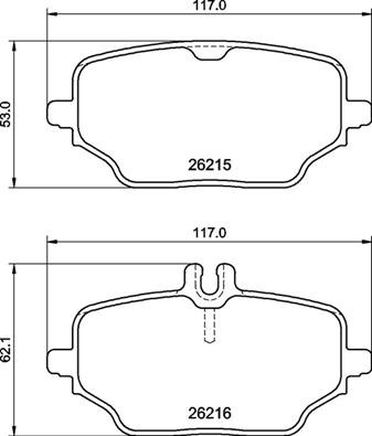 BREMBO Bremsbelagsatz, Scheibenbremse