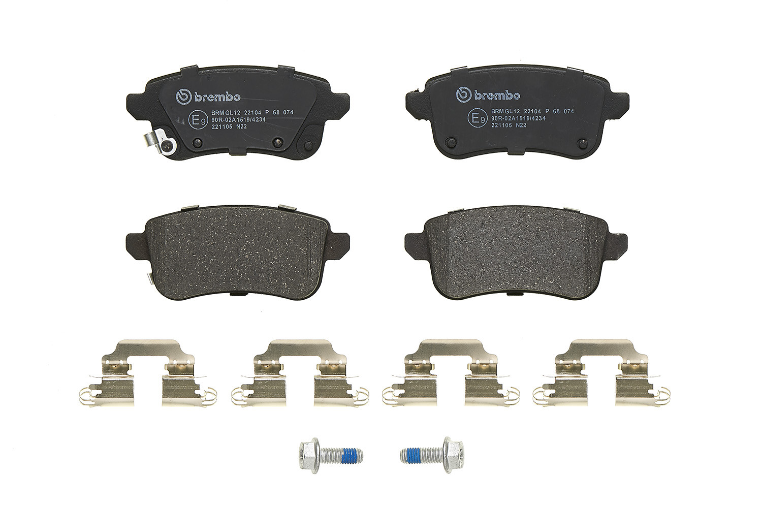 BREMBO Bremsbelagsatz, Scheibenbremse