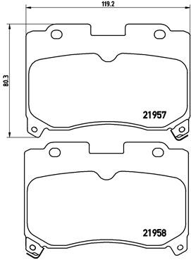 BREMBO Bremsbelagsatz, Scheibenbremse