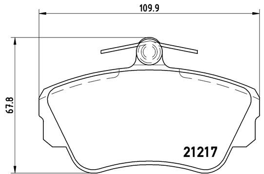 BREMBO Bremsbelagsatz, Scheibenbremse