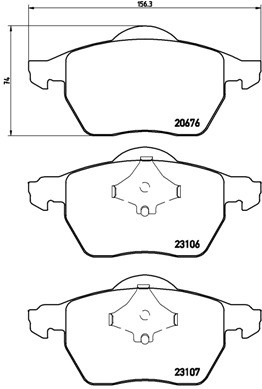BREMBO Bremsbelagsatz, Scheibenbremse