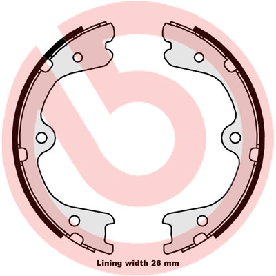 BREMBO Bremsbackensatz, Feststellbremse
