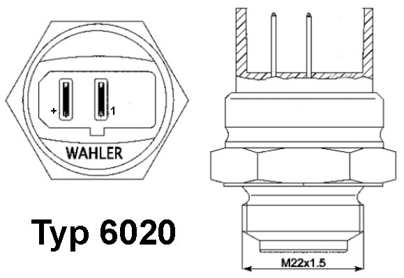 BorgWarner (Wahler) Temperaturschalter, Kühlerlüfter