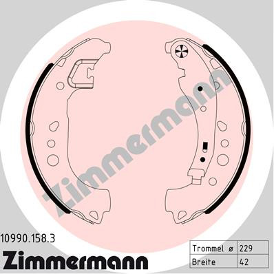 ZIMMERMANN Bremsbackensatz