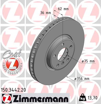ZIMMERMANN Bremsscheibe