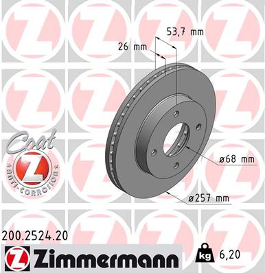ZIMMERMANN Bremsscheibe