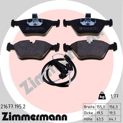 ZIMMERMANN Bremsbelagsatz, Scheibenbremse