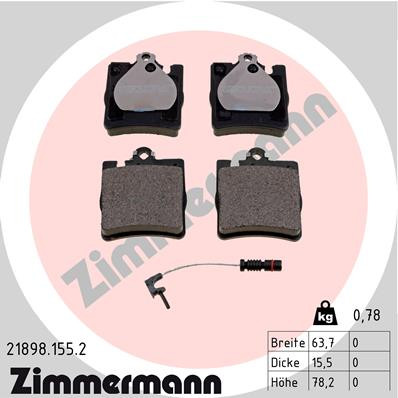 ZIMMERMANN Bremsbelagsatz, Scheibenbremse